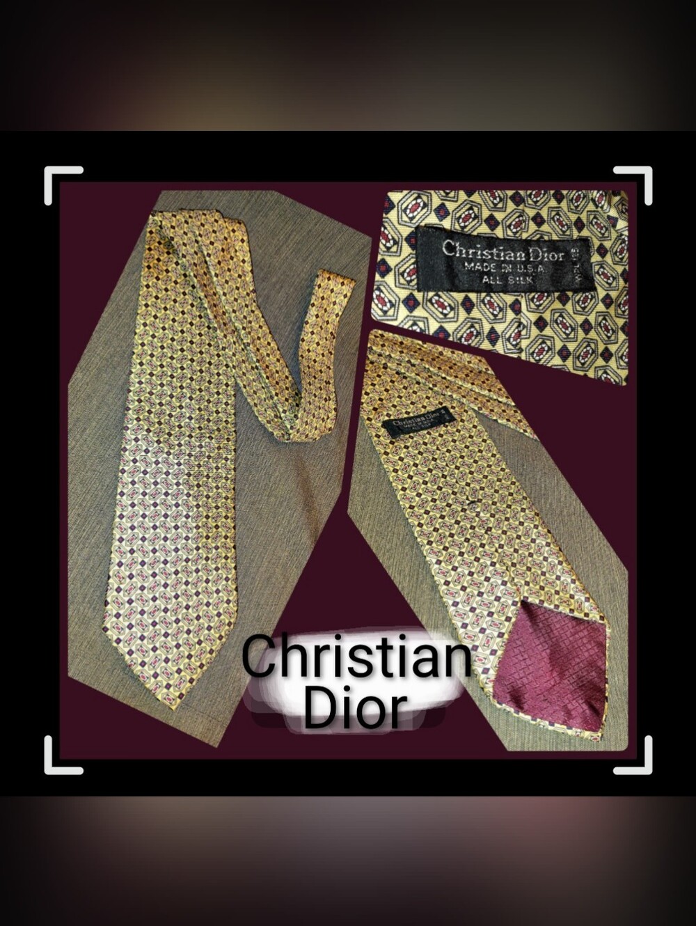 Christian Dior Silk Tie - Authentic - Excellent Condition - NICE!
